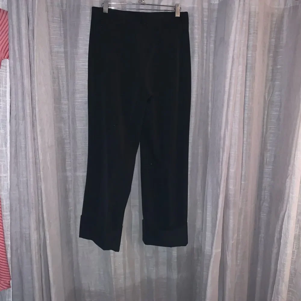 Angeline Kingsley Black Cropped Slacks